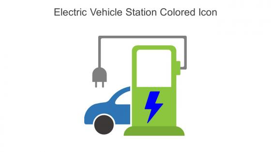 Electric Vehicle Station Colored Icon In Powerpoint Pptx Png And Editable Eps Format