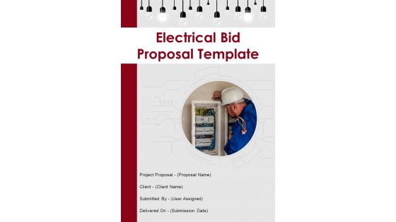 Electrical Bid Proposal Template Sample Document Report Doc Pdf Ppt