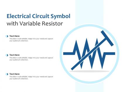 Electrical circuit symbol with variable resistor