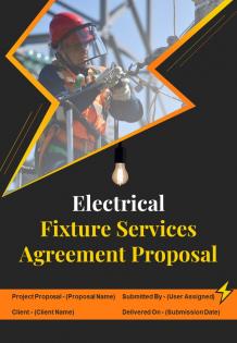 Electrical Fixture Services Agreement Proposal Report Sample Example Document