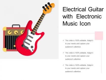 Electrical guitar with electronic music icon