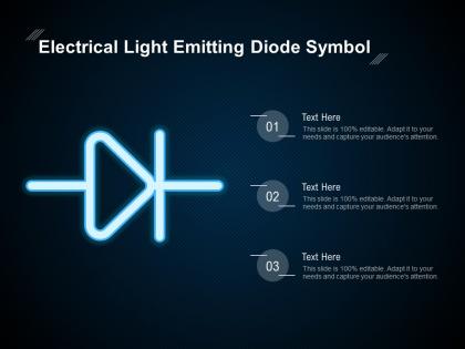 Electrical light emitting diode symbol