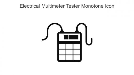 Electrical Multimeter Tester Monotone Icon In Powerpoint Pptx Png And Editable Eps Format