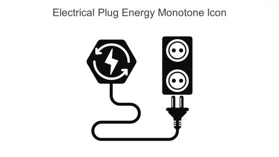 Electrical Plug Energy Monotone Icon In Powerpoint Pptx Png And Editable Eps Format