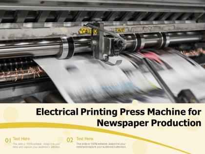 Electrical printing press machine for newspaper production