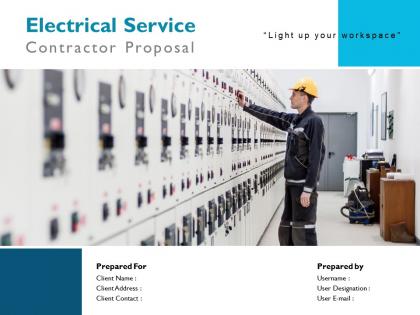 Electrical Service Contractor Proposal Powerpoint Presentation Slides