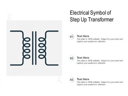 Electrical symbol of step up transformer