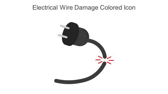 Electrical Wire Damage Colored Icon In Powerpoint Pptx Png And Editable Eps Format