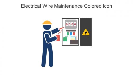 Electrical Wire Maintenance Colored Icon In Powerpoint Pptx Png And Editable Eps Format