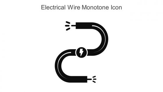 Electrical Wire Monotone Icon In Powerpoint Pptx Png And Editable Eps Format