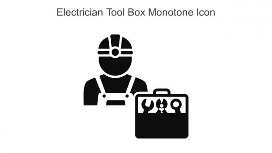 Electrician Tool Box Monotone Icon In Powerpoint Pptx Png And Editable Eps Format
