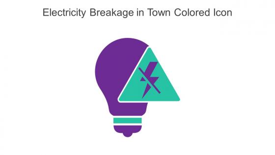 Electricity Breakage In Town Colored Icon In Powerpoint Pptx Png And Editable Eps Format