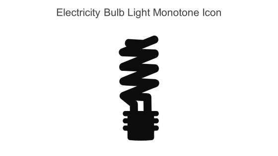 Electricity Bulb Light Monotone Icon In Powerpoint Pptx Png And Editable Eps Format