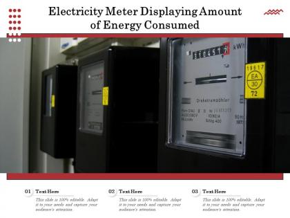 Electricity meter displaying amount of energy consumed