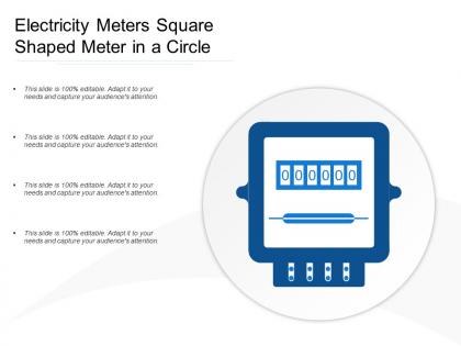 Electricity meters square shaped meter in a circle