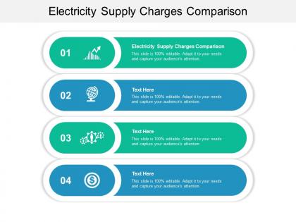 Electricity supply charges comparison ppt powerpoint presentation ideas icons cpb