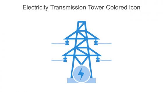 Electricity Transmission Tower Colored Icon In Powerpoint Pptx Png And Editable Eps Format
