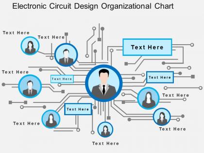 Electronic circuit design organizational chart flat powerpoint design