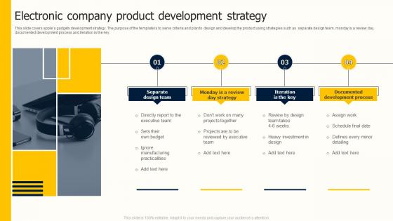 Electronic Company Product Development Strategy