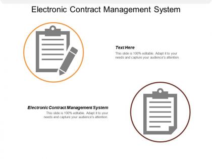 Electronic contract management system ppt powerpoint presentation portfolio icon cpb