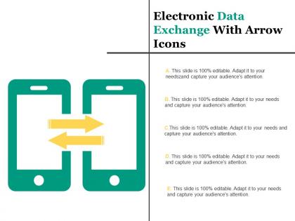 Electronic data exchange with arrow icons