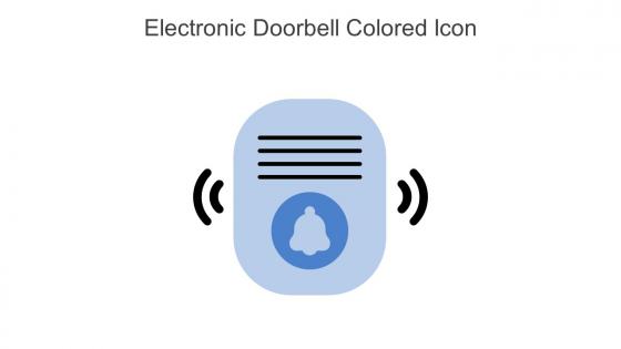 Electronic Doorbell Colored Icon In Powerpoint Pptx Png And Editable Eps Format