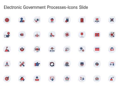 Electronic government processes icons slide ppt formats