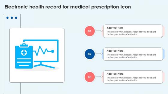 Electronic Health Record For Medical Prescription Icon
