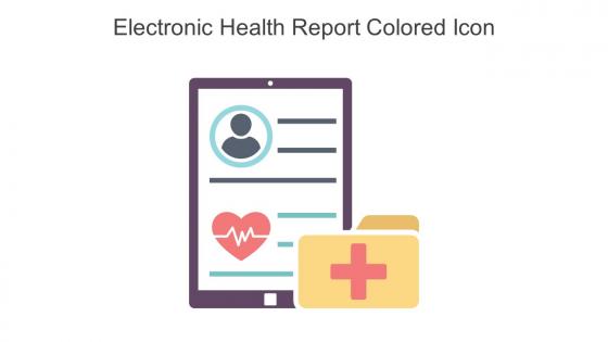Electronic Health Report Colored Icon In Powerpoint Pptx Png And Editable Eps Format