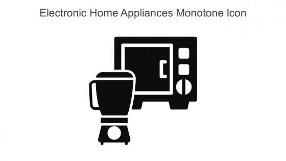 Electronic Home Appliances Monotone Icon In Powerpoint Pptx Png And Editable Eps Format