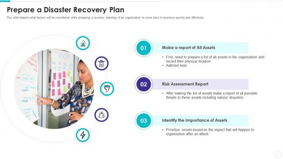 Electronic information security prepare a disaster recovery plan