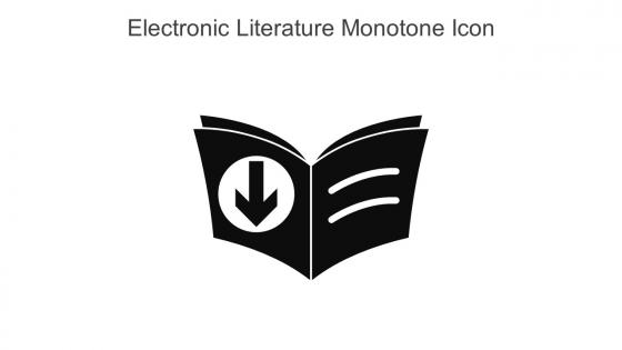Electronic Literature Monotone Icon In Powerpoint Pptx Png And Editable Eps Format