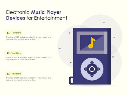 Electronic music player devices for entertainment