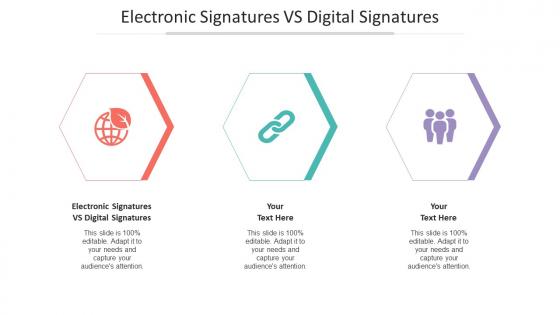 Electronic Signatures Vs Digital Signatures Ppt Powerpoint Presentation Styles Cpb