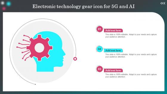 Electronic Technology Gear Icon For 5G And Ai