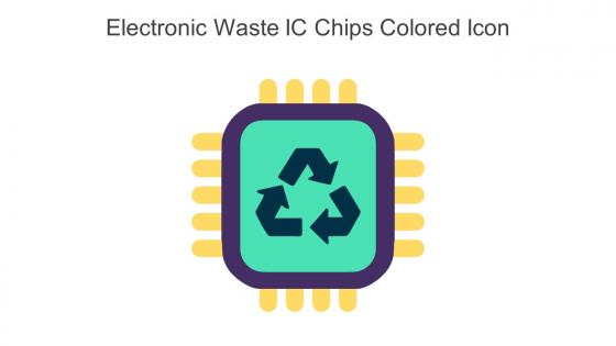 Electronic Waste IC Chips Colored Icon In Powerpoint Pptx Png And Editable Eps Format