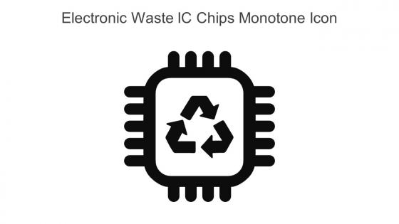 Electronic Waste IC Chips Monotone Icon In Powerpoint Pptx Png And Editable Eps Format