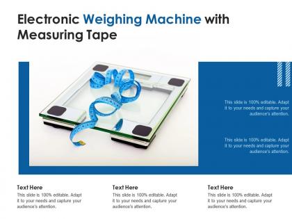 Electronic weighing machine with measuring tape