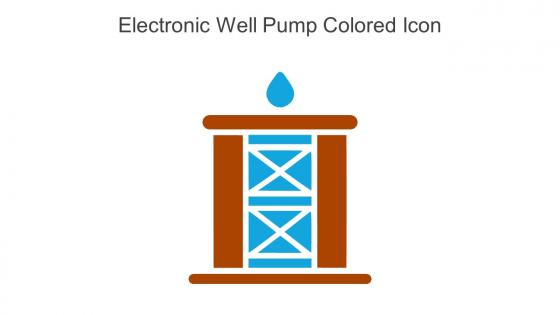 Electronic Well Pump Colored Icon In Powerpoint Pptx Png And Editable Eps Format
