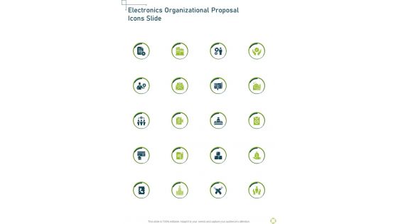 Electronics Organizational Proposal Icons Slide One Pager Sample Example Document