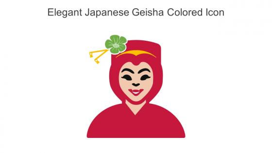 Elegant Japanese Geisha Colored Icon In Powerpoint Pptx Png And Editable Eps Format