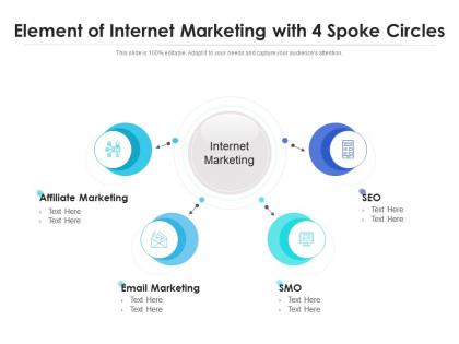 Element of internet marketing with 4 spoke circles