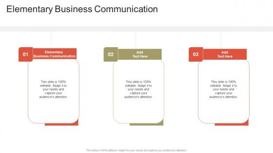 Elementary Business Communication In Powerpoint And Google Slides Cpb