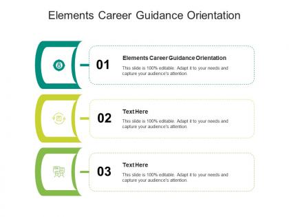 Elements career guidance orientation ppt powerpoint presentation infographic template design templates cpb