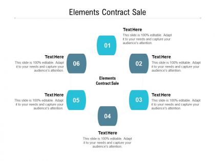 Elements contract sale ppt powerpoint presentation ideas infographics cpb