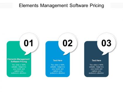 Elements management software pricing ppt powerpoint inspiration themes cpb