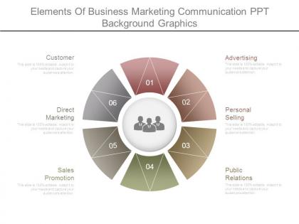 Elements of business marketing communication ppt background graphics