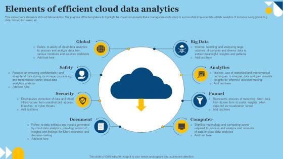 Elements Of Efficient Cloud Data Analytics
