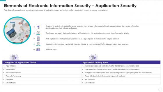 Elements of electronic information security application security