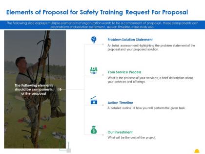 Elements of proposal for safety training request for proposal ppt powerpoint presentation outline portfolio